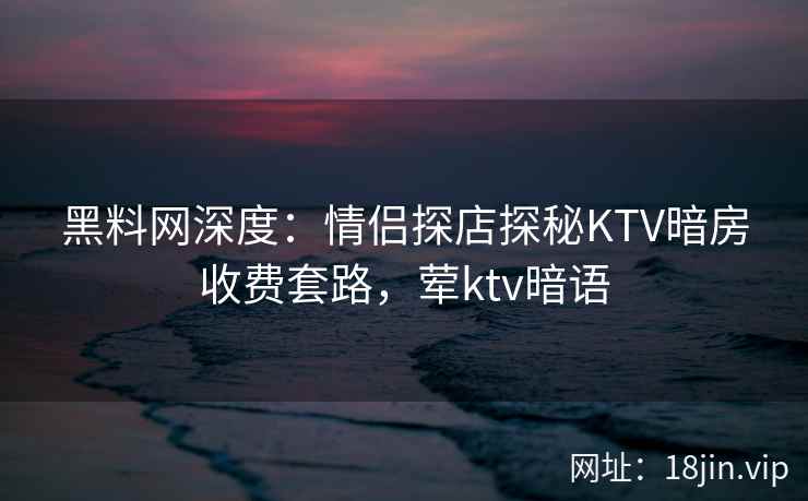 黑料网深度：情侣探店探秘KTV暗房收费套路，荤ktv暗语