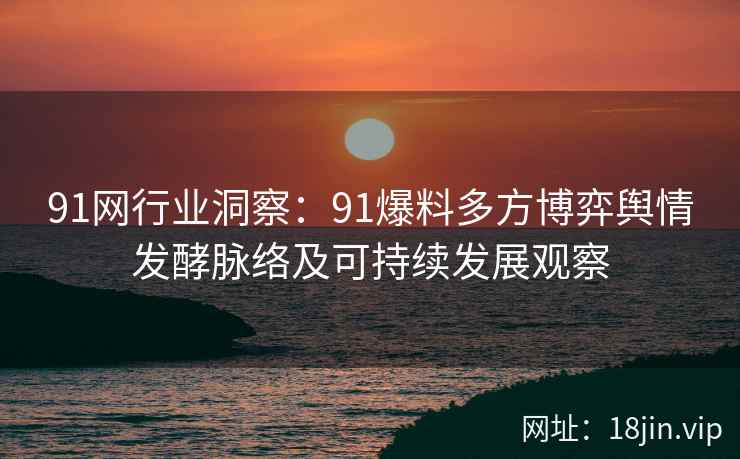 91网行业洞察：91爆料多方博弈舆情发酵脉络及可持续发展观察