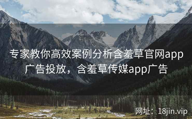 专家教你高效案例分析含羞草官网app广告投放，含羞草传媒app广告