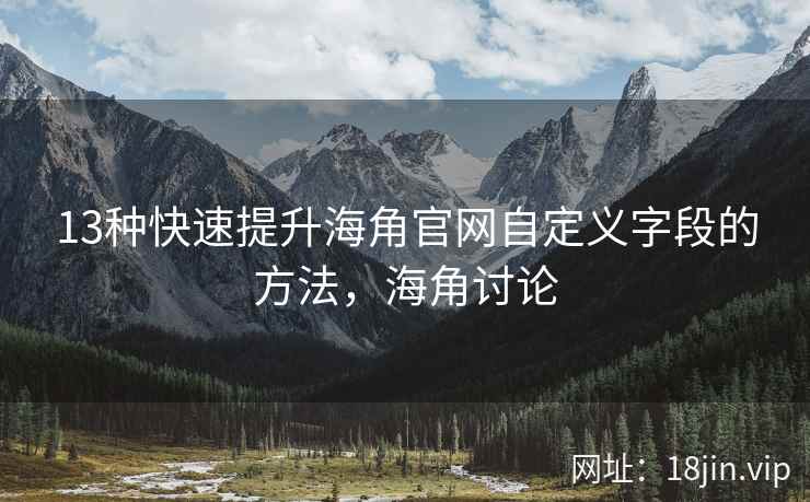 13种快速提升海角官网自定义字段的方法，海角讨论