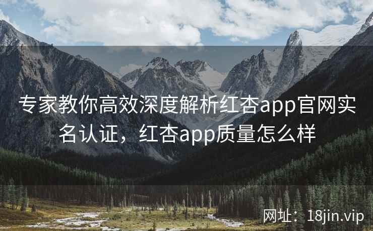 专家教你高效深度解析红杏app官网实名认证，红杏app质量怎么样